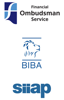 Logos of the Financial Ombudsman Service, BIBA and SIIAP